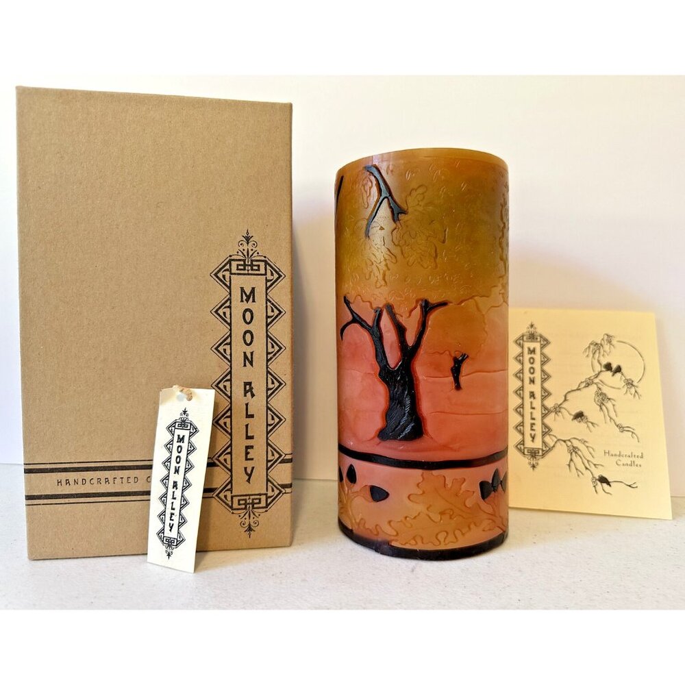 Moon Alley handcrafted candle oak trees acorns Murphys CA hand made 8" new box